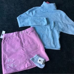 Gap Kids lavender blue snowflake outfit, NWT Size 8